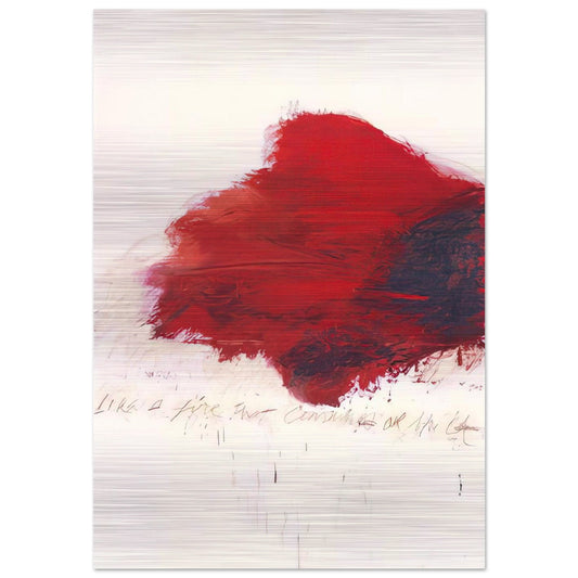 Fifty Days at Iliam. The Fire that Consumes All before It - Cy Twombly Brushed Aluminum Print - 70x100 cm / 28x40 inches | Cy Twombly Aluminum Print | Cy Twombly Prints