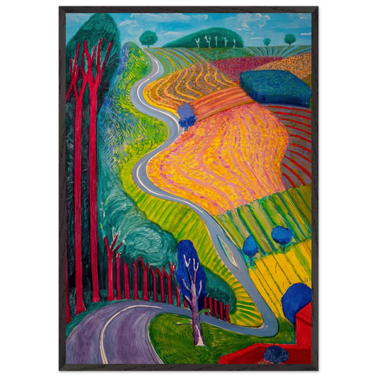 David Hockney N15 - David Hockney 70x100 cm / 28x40 inches Framed Art Print – Black Wooden Frame | David Hockney Art | Artwork by David Hockney