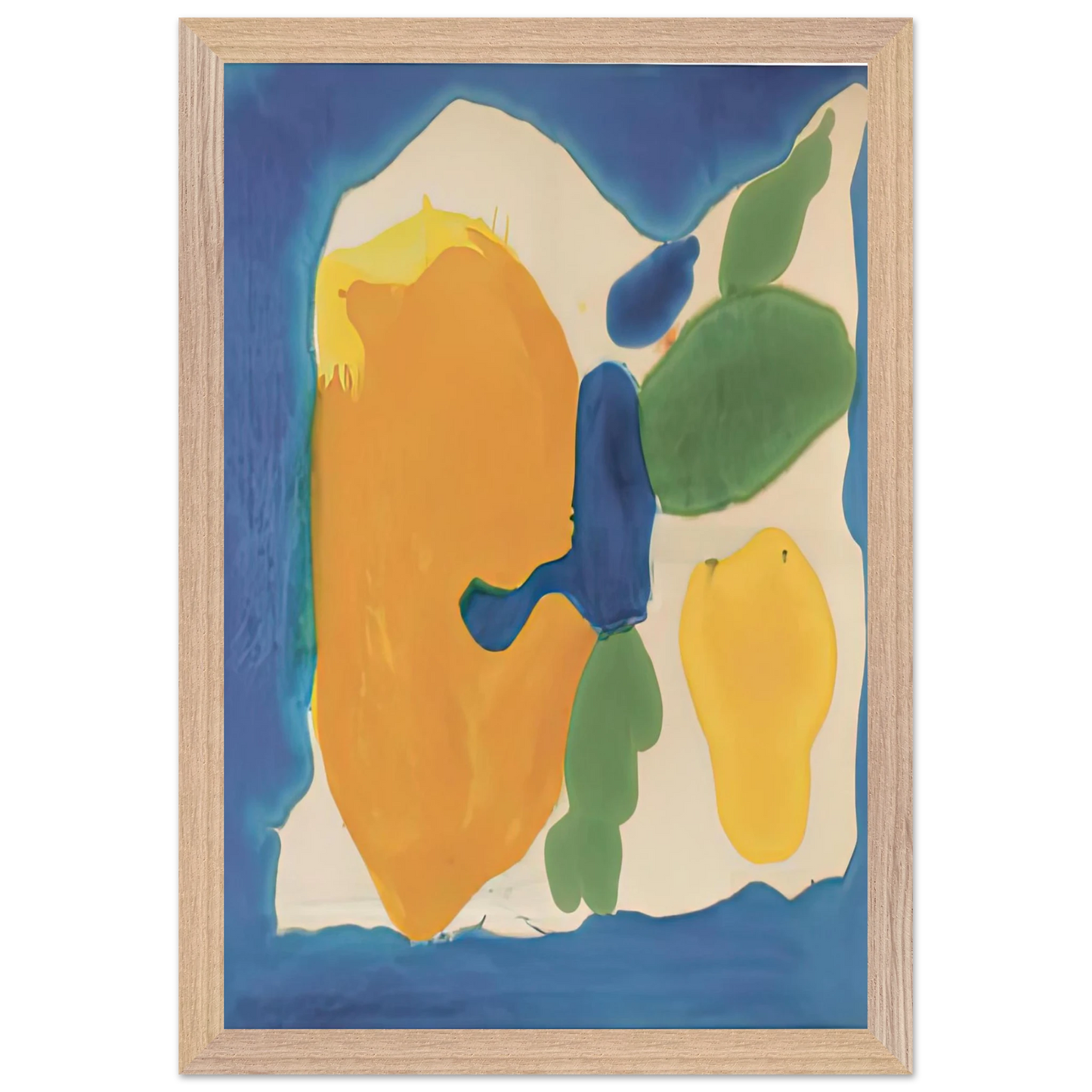 Helen Frankenthaler - Provincetown Window, 1963-64- Wall Art - 21x29.7 cm / 8x12" - Premium Wooden Framed Poster With Fine Art Paper - White frame
