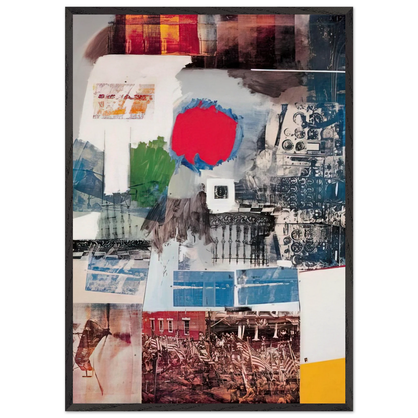 ARCHIVE 1963 - Robert Rauschenberg Framed Art Print – Black Wooden Frame - Default Title - -Framed Art Print