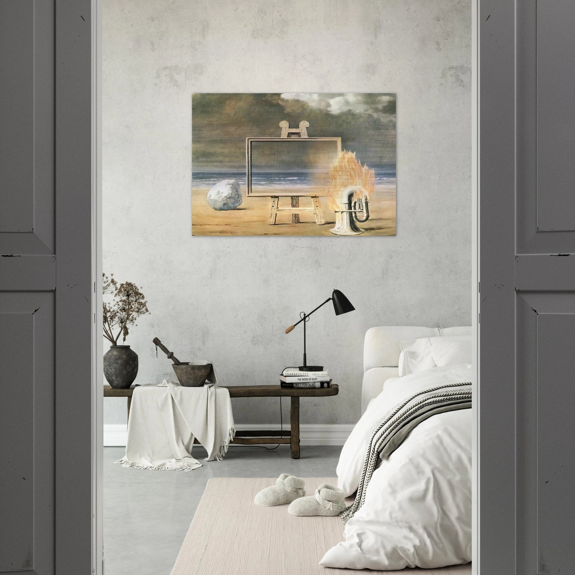 THE FAIR CAPTIVE 1947 - Rene Magritte Brushed Aluminum Print - 70x100 cm / 28x40 inches | Rene Magritte Aluminum Print | Rene Magritte Prints