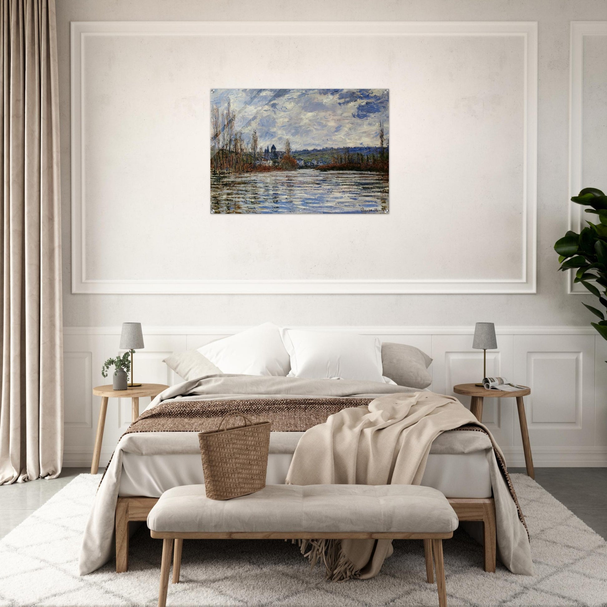 Flood of the Seine at Vetheuil - claude monet Acrylic Print - 70x100 cm / 28x40″ inches | claude monet Wall Art | claude monet Prints