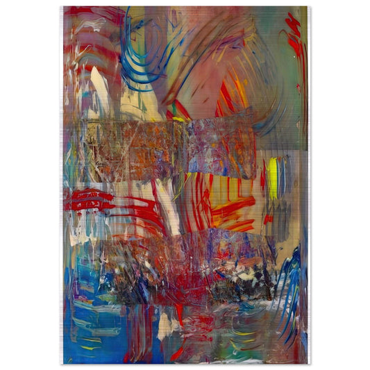 Horses Upside Down - Sam Gilliam Brushed Aluminum Print - 70x100 cm / 28x40 inches | Sam Gilliam Aluminum Print | Sam Gilliam Prints