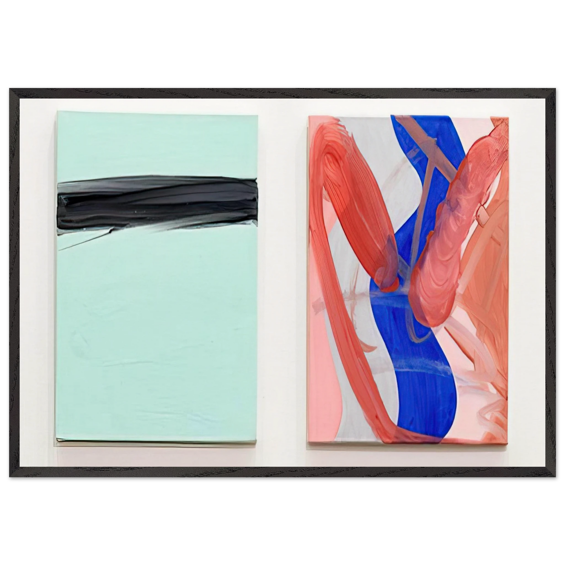 Untitled - 1996 N3 - Michel Majerus Framed Art Print – Black Wooden Frame - Default Title - -Framed Art Print