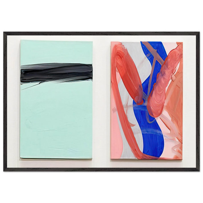 Untitled - 1996 N3 - Michel Majerus 70x100 cm / 28x40 inches Framed Art Print – Black Wooden Frame