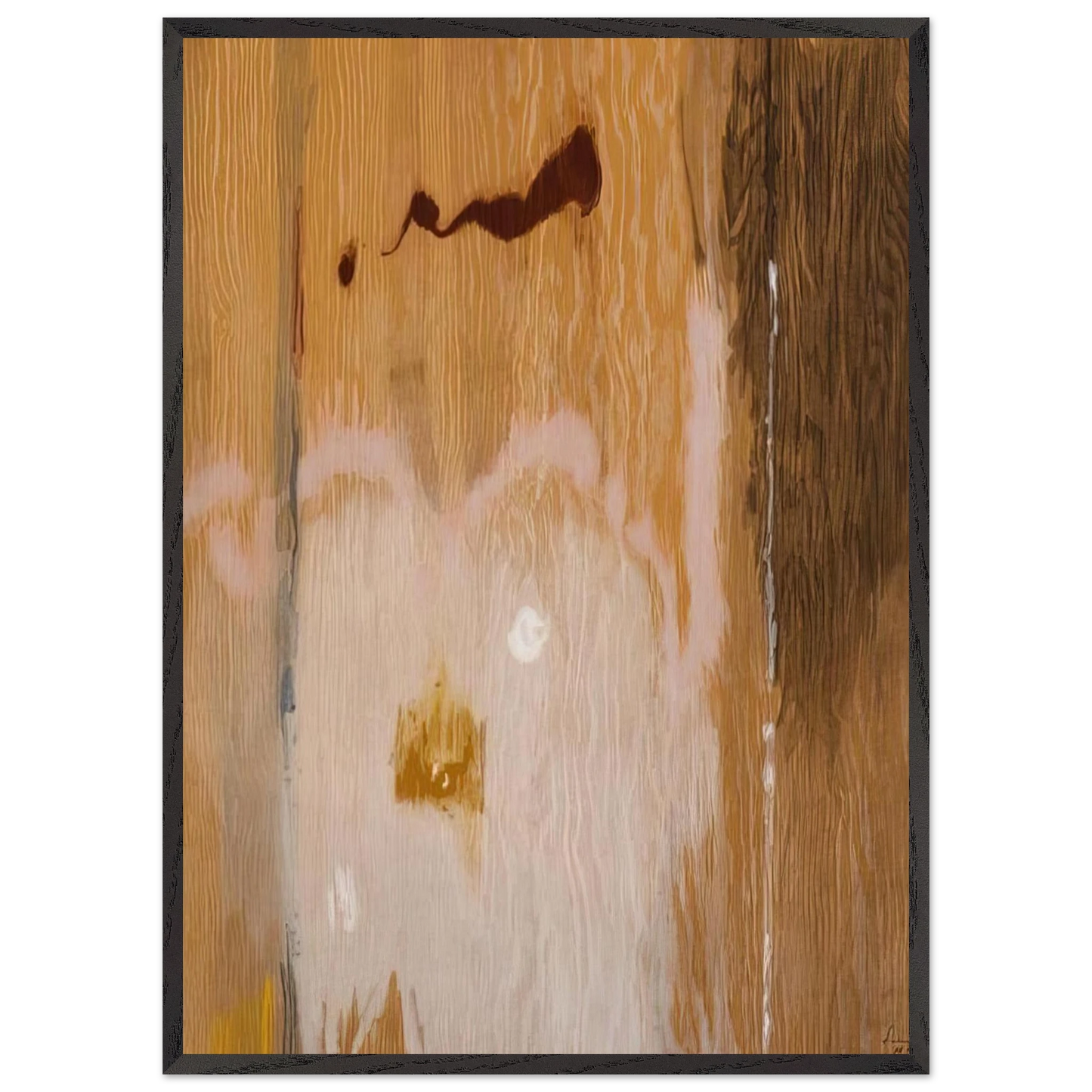 Helen Frankenthaler - Tales of Genji VI - 1998 Wall art - 20x25 cm / 8x10 inches - Premium Wooden Framed Poster With Fine Art Paper - Black frame