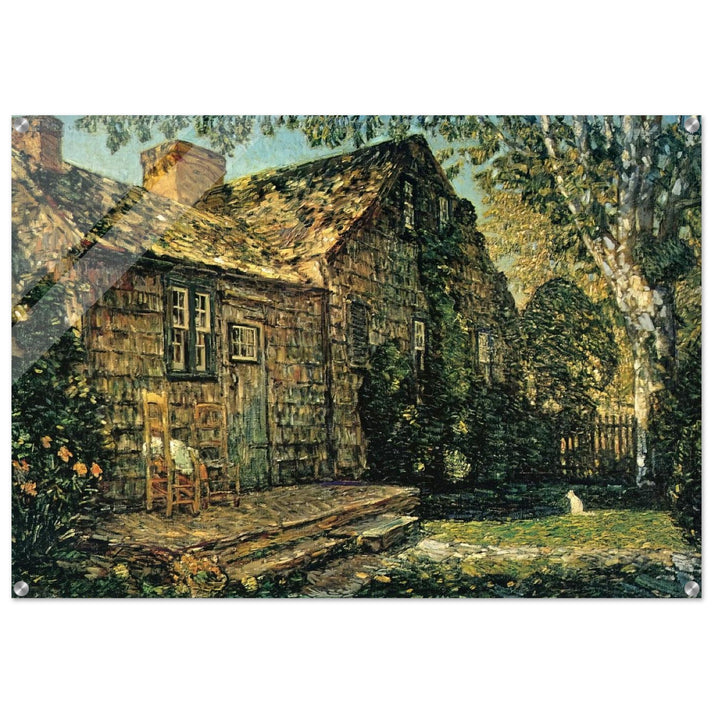 Little Old Cottage, Egypt Lane, East Hampton - Childe Hassam Acrylic Print - 70x100 cm / 28x40″ inches | Childe Hassam Wall Art | Childe Hassam Prints