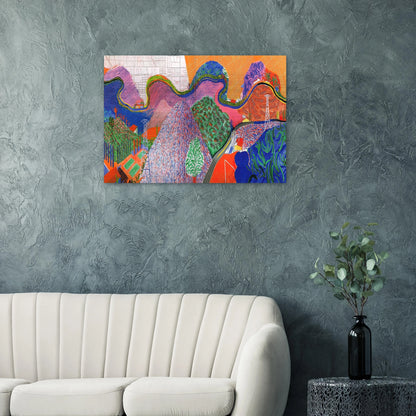 David Hockney - David Hockney Brushed Aluminum Print - 70x100 cm / 28x40 inches | David Hockney Aluminum Print | David Hockney Prints | David Hockney Art | Artwork by David Hockney