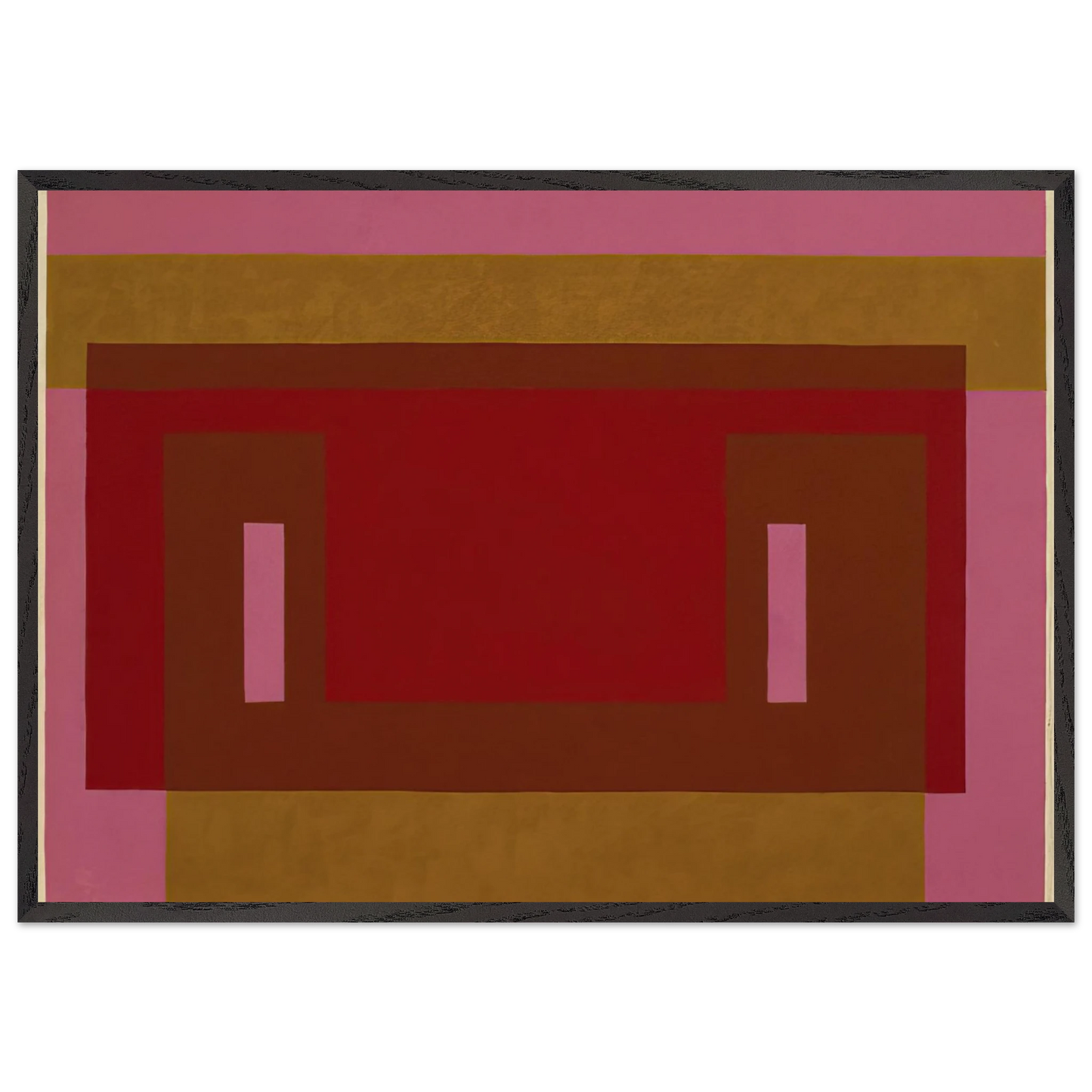 VARIANT ADOBE 1948 1 - Josef Albers Framed Art Print – Black Wooden Frame - Default Title - -Framed Art Print