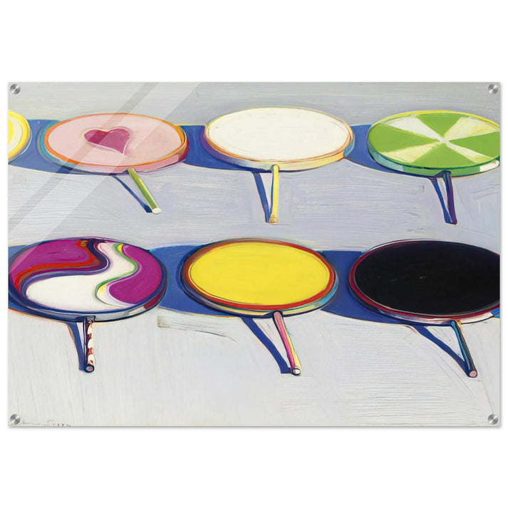 Seven Suckers - 1970 - Wayne Thiebaud Acrylic Print - 70x100 cm / 28x40″ inches