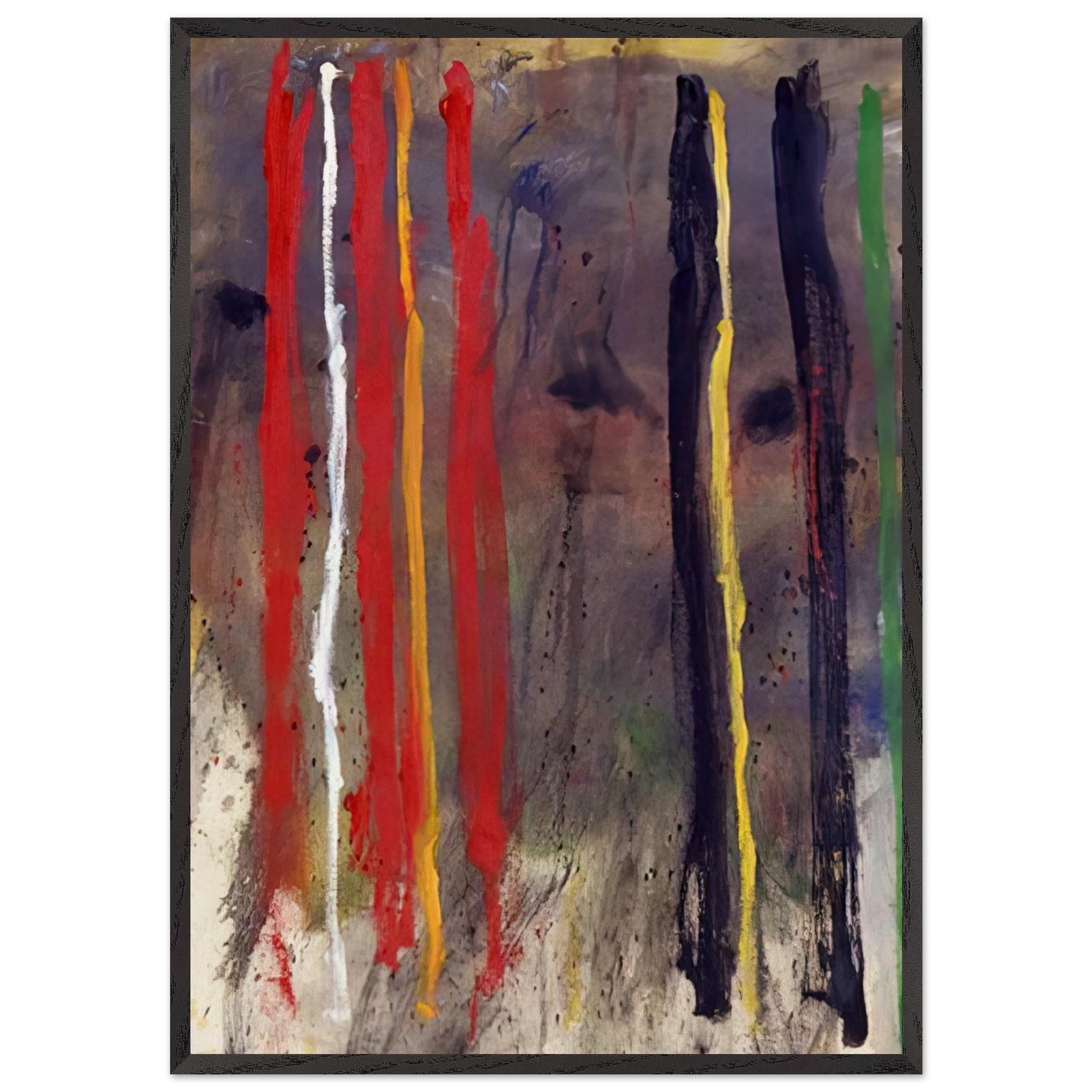 Stripes - 1957 - Gene Davis Framed Art Print – Black Wooden Frame - Default Title - -Framed Art Print