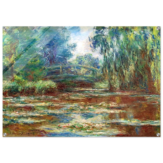 Water Lily Pond and Bridge - claude monet Acrylic Print - 70x100 cm / 28x40″ inches