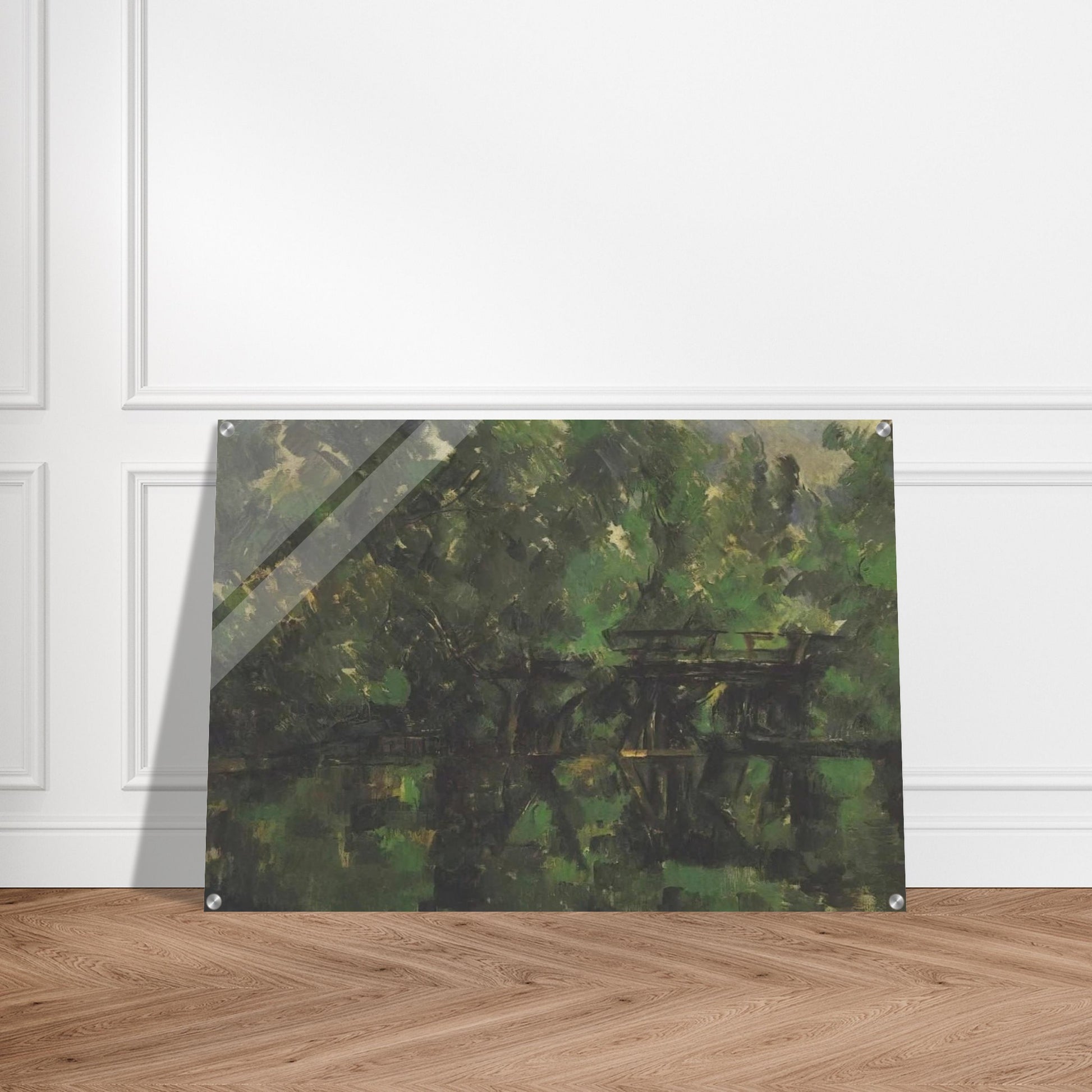 Bridge over the pond - Paul Cézanne Acrylic Print - 70x100 cm / 28x40″ inches | Paul Cézanne Wall Art | Paul Cézanne Prints