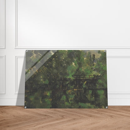 Bridge over the pond - Paul Cézanne Acrylic Print - 70x100 cm / 28x40″ inches | Paul Cézanne Wall Art | Paul Cézanne Prints