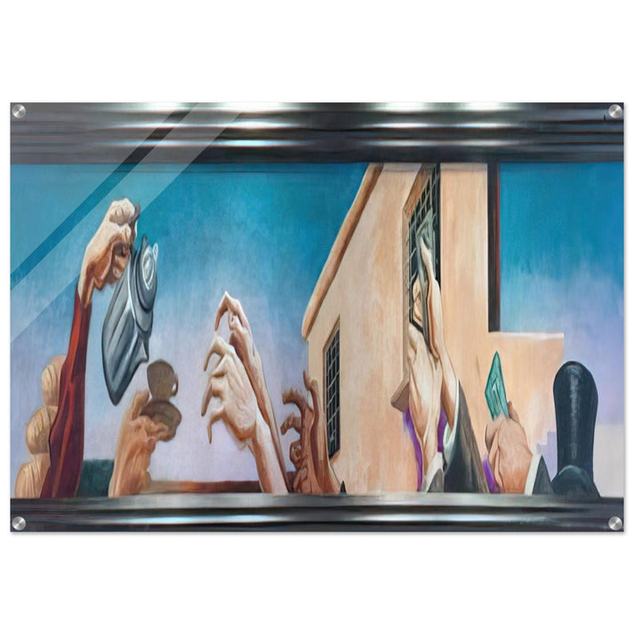 OUTREACHING HANDS 1931 - Thomas Hart Benton Acrylic Print - 70x100 cm / 28x40″ inches