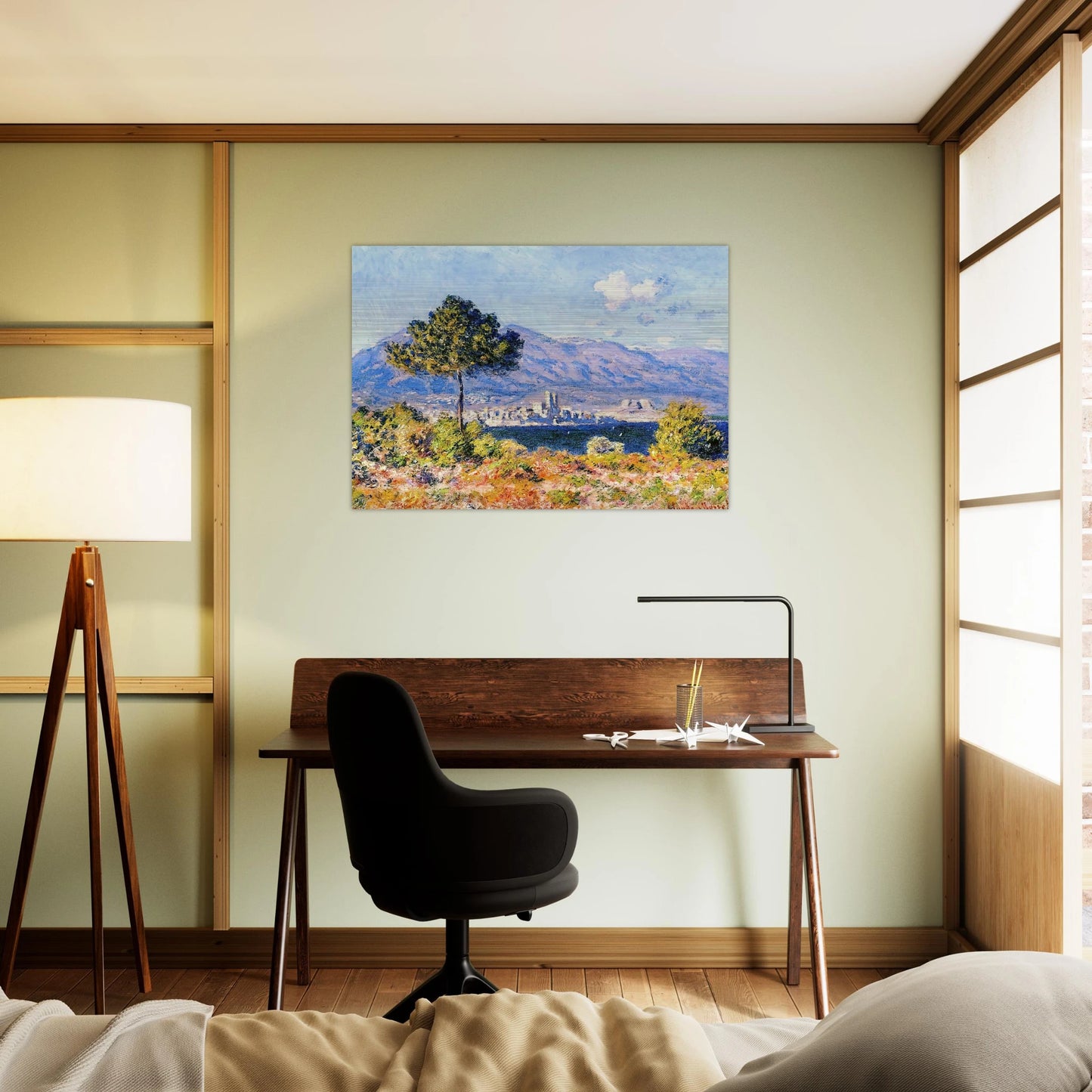 View of Antibes from the Plateau Notre-Dame - claude monet Brushed Aluminum Print - 70x100 cm / 28x40 inches | claude monet Aluminum Print | claude monet Prints