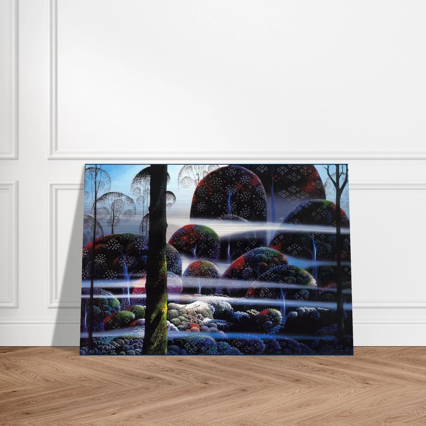 Beyond Paradise - Eyvind Earle Brushed Aluminum Print - 70x100 cm / 28x40 inches | Eyvind Earle Aluminum Print | Eyvind Earle Prints