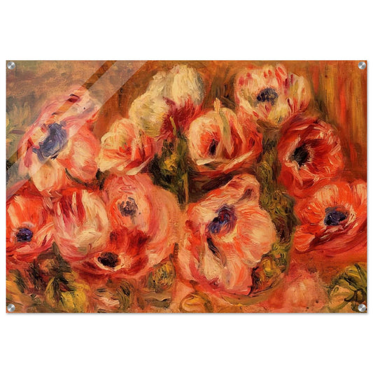 Anemones - Pierre-Auguste Renoir Acrylic Print - 70x100 cm / 28x40″ inches
