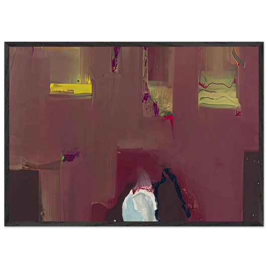 Yin Yang 1990- - Helen Frankenthaler Framed Art Print – Black Wooden Frame - Default Title - -Framed Art Print