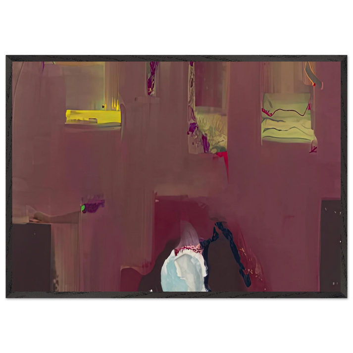 Yin Yang 1990- - Helen Frankenthaler 70x100 cm / 28x40 inches Framed Art Print – Black Wooden Frame