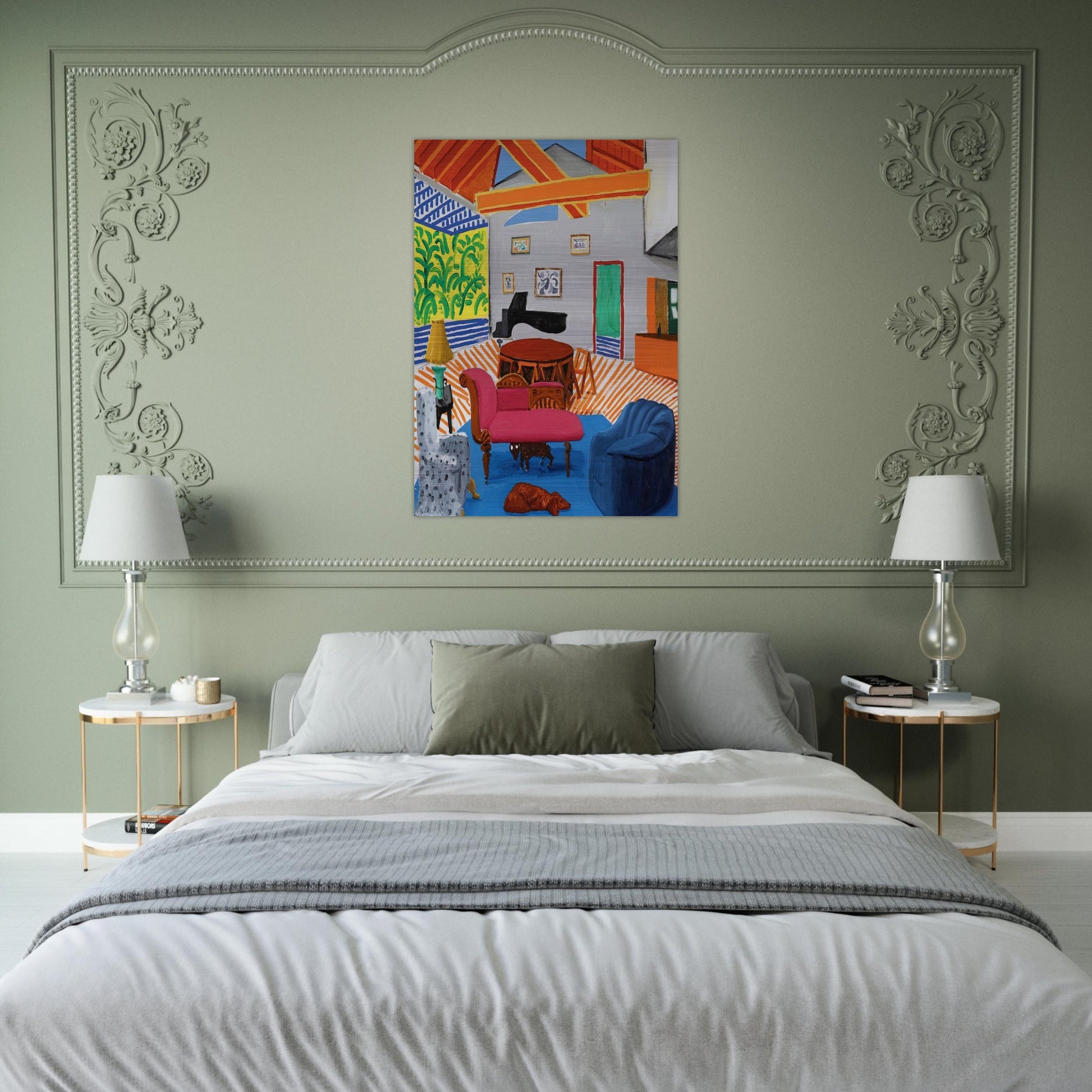 David Hockney - David Hockney Brushed Aluminum Print - 70x100 cm / 28x40 inches | David Hockney Aluminum Print | David Hockney Prints