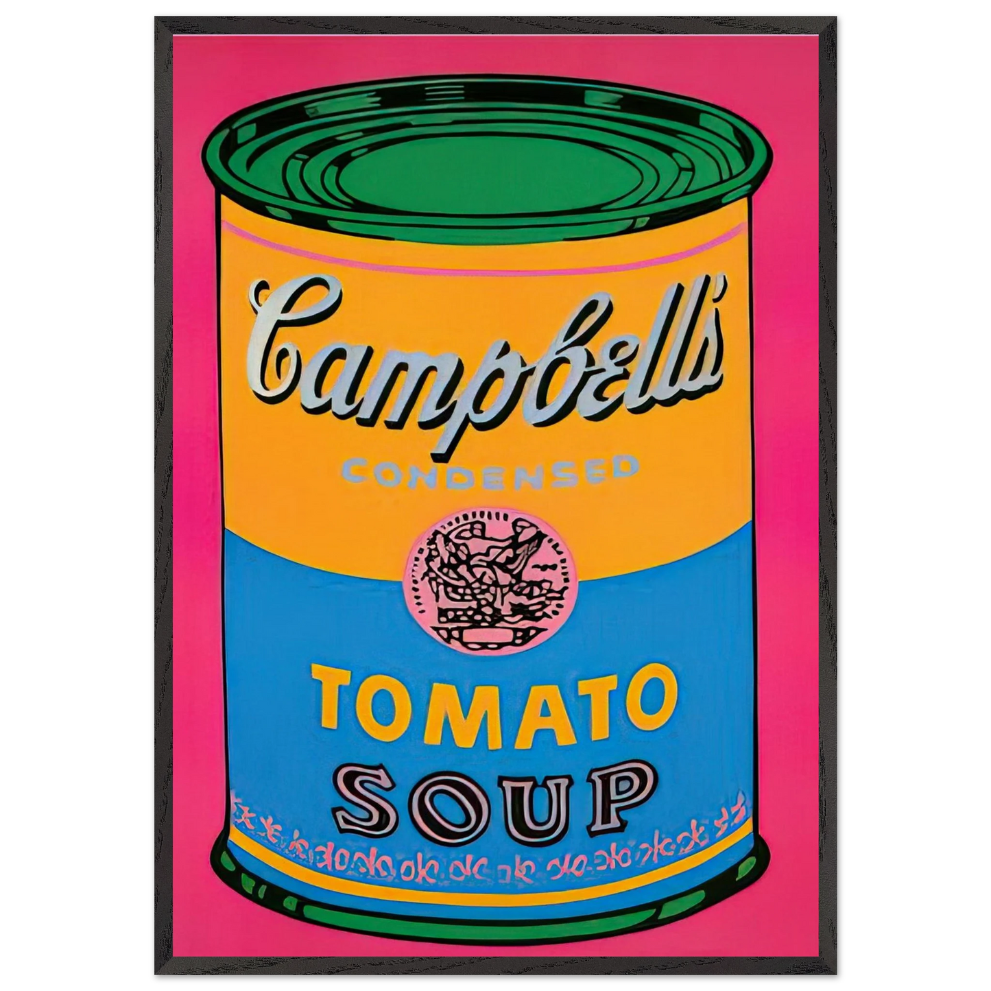 Campbells Soup Can  - Andy Warhol Framed Art Print – Black Wooden Frame - Default Title - -Framed Art Print