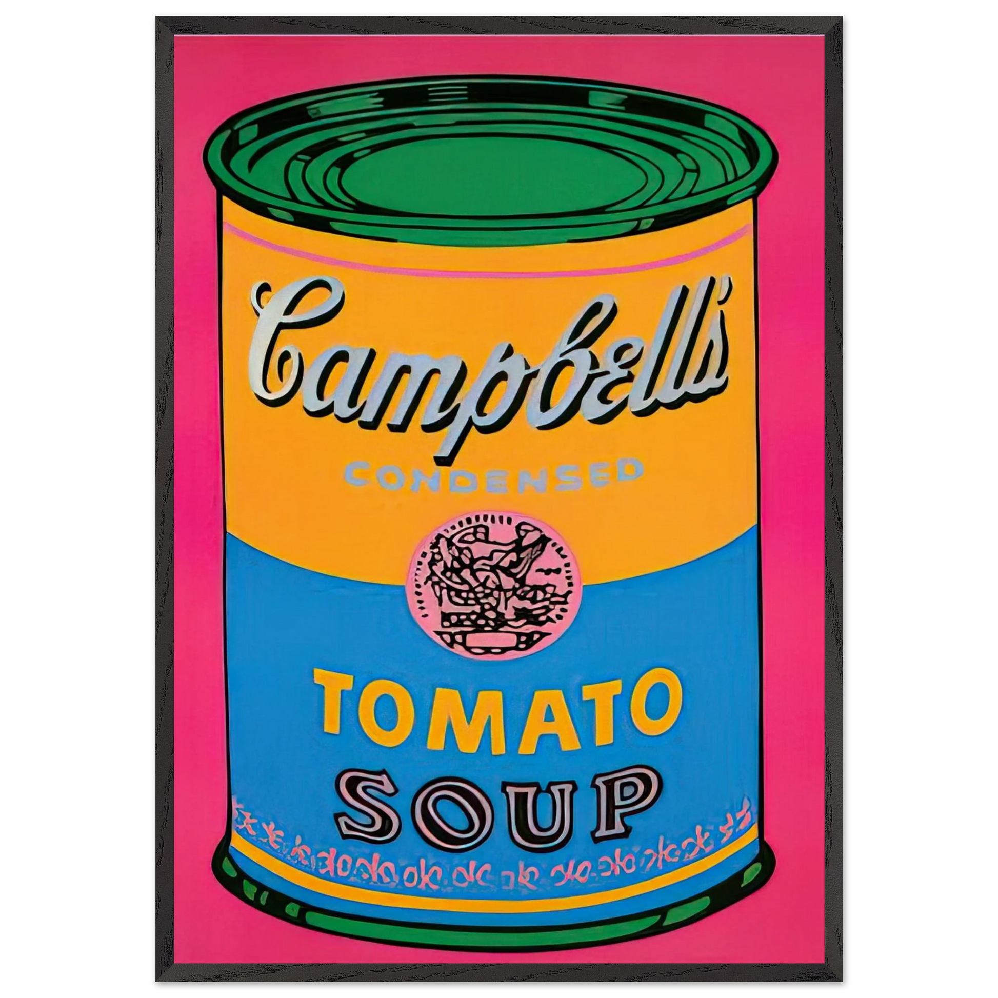 Campbells Soup Can  - Andy Warhol Framed Art Print – Black Wooden Frame - Default Title - -Framed Art Print