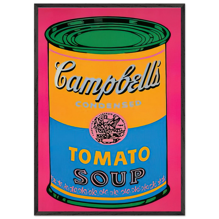 Campbells Soup Can  - Andy Warhol 70x100 cm / 28x40 inches Framed Art Print – Black Wooden Frame