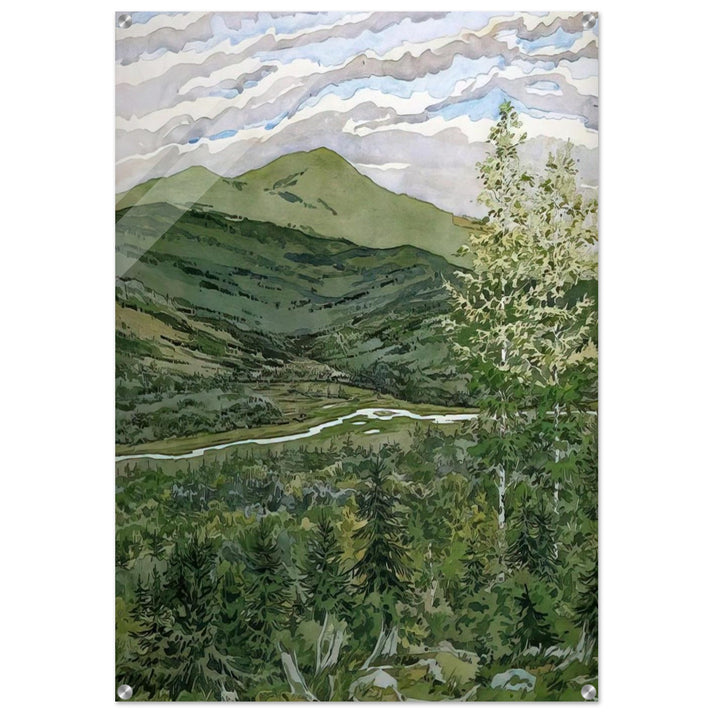 Briggs Meadow - 1977 - Neil Welliver Acrylic Print - 70x100 cm / 28x40″ inches | Neil Welliver Wall Art | Neil Welliver Prints