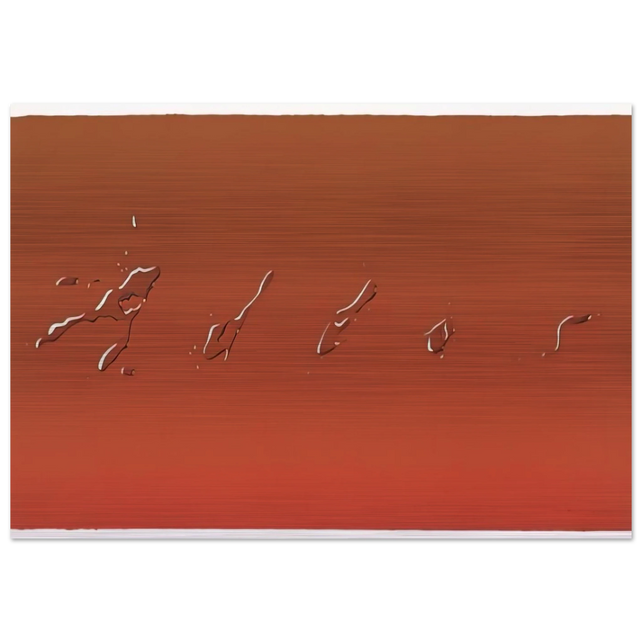 ADIOS 1969 - Edward Ruscha Brushed Aluminum Print - 70x100 cm / 28x40 inches | Edward Ruscha Aluminum Print | Edward Ruscha Prints