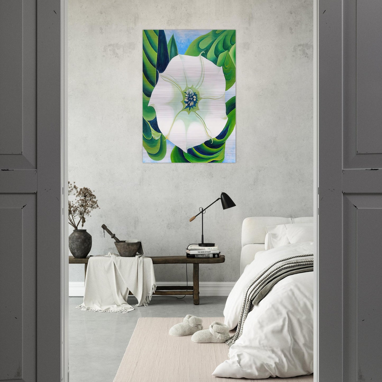 Jimson Weed - Georgia O'Keeffe Brushed Aluminum Print - 70x100 cm / 28x40 inches | Georgia O'Keeffe Aluminum Print | Georgia O'Keeffe Prints