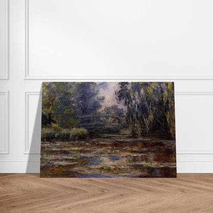 The Water Lily Pond and Bridge - claude monet Brushed Aluminum Print - 70x100 cm / 28x40 inches | claude monet Aluminum Print | claude monet Prints