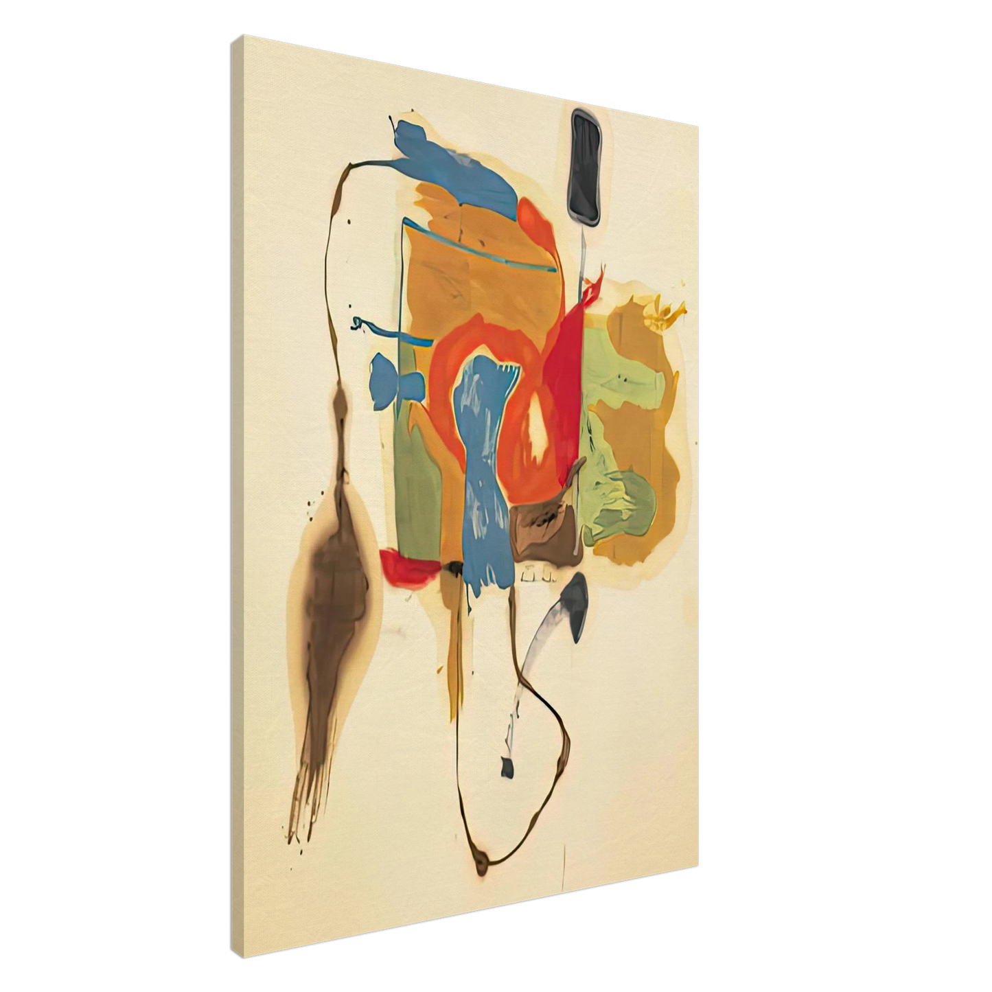 Helen Frankenthaler - Blue Form in a Scene, 1961- Wall Art - 28x40 inches / 70x70 cm - Canvas (Imperial) - -