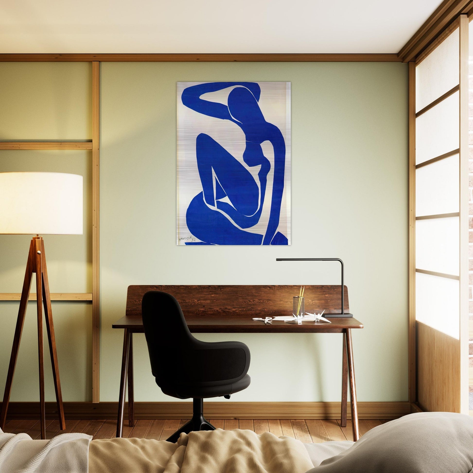 BLUE NUDE 1 - Henri Matisse Brushed Aluminum Print - 70x100 cm / 28x40 inches | Henri Matisse Aluminum Print | Henri Matisse Prints