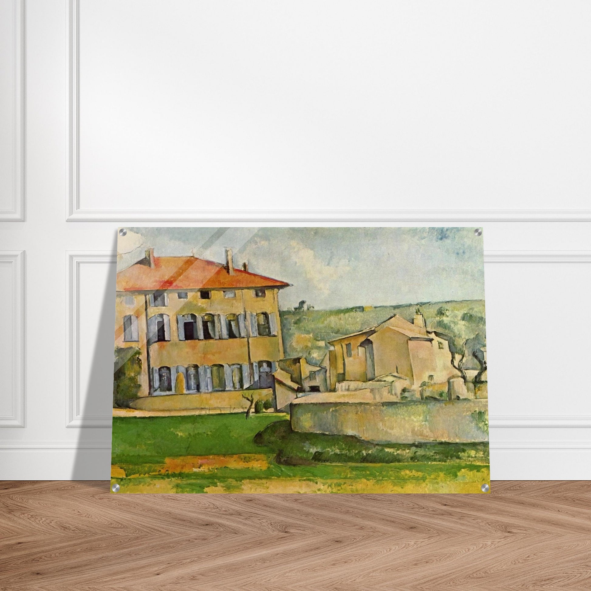 House and Farm at Jas de Bouffan - Paul Cézanne Acrylic Print - 70x100 cm / 28x40″ inches