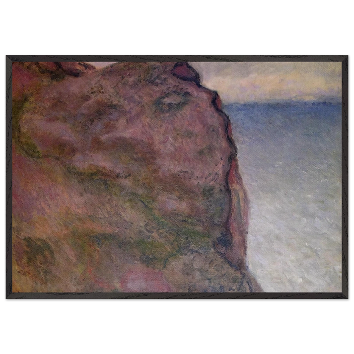 Cliff at Petit Ailly at Varengeville - claude monet 70x100 cm / 28x40 inches Framed Art Print – Black Wooden Frame