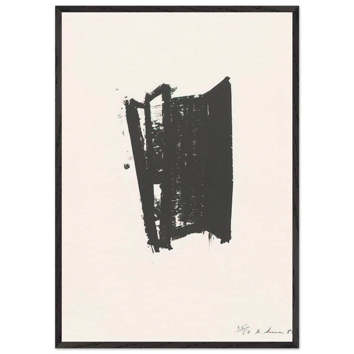 SKETCH 6 1981 - Richard Serra 70x100 cm / 28x40 inches Framed Art Print – Black Wooden Frame