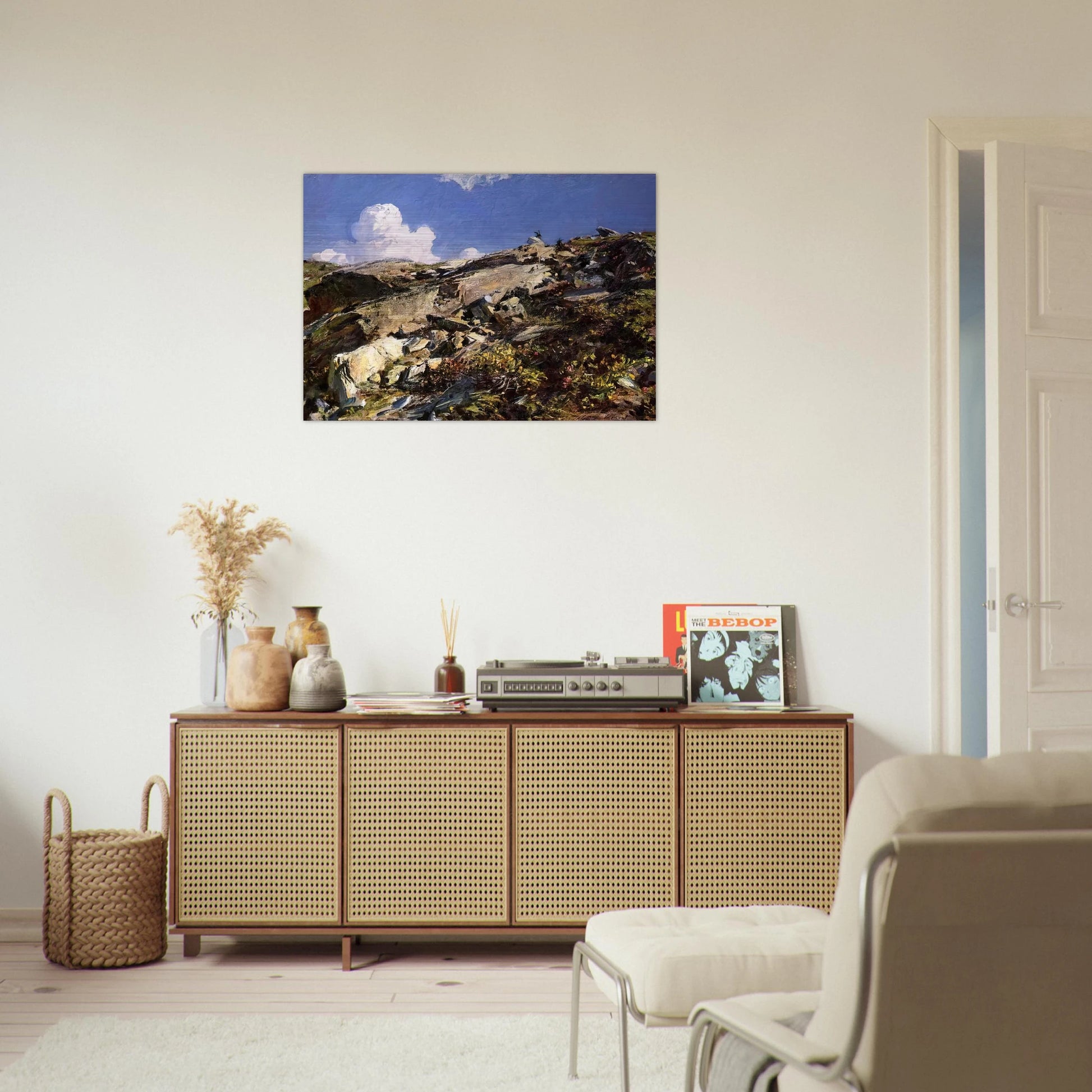 In the Alps - John Singer Sargent Brushed Aluminum Print - 70x100 cm / 28x40 inches | John Singer Sargent Aluminum Print | John Singer Sargent Prints