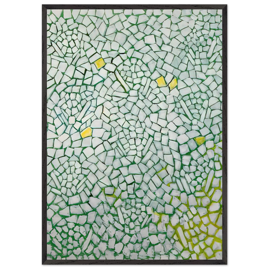 WHITE ROSES SING AND SING 1976 - Alma Woodsey Thomas Framed Art Print – Black Wooden Frame - Default Title - -Framed Art Print