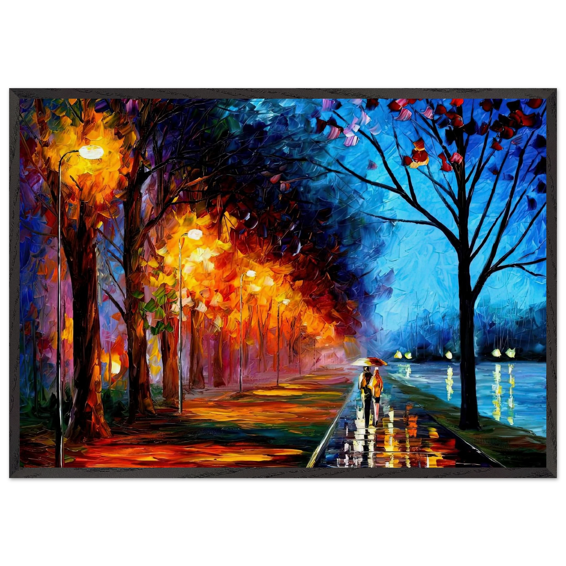 Leonid Afremov N15 - Leonid Afremov Framed Art Print – Black Wooden Frame - Default Title - -Framed Art Print
