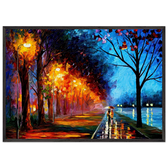 Leonid Afremov N15 - Leonid Afremov 70x100 cm / 28x40 inches Framed Art Print – Black Wooden Frame