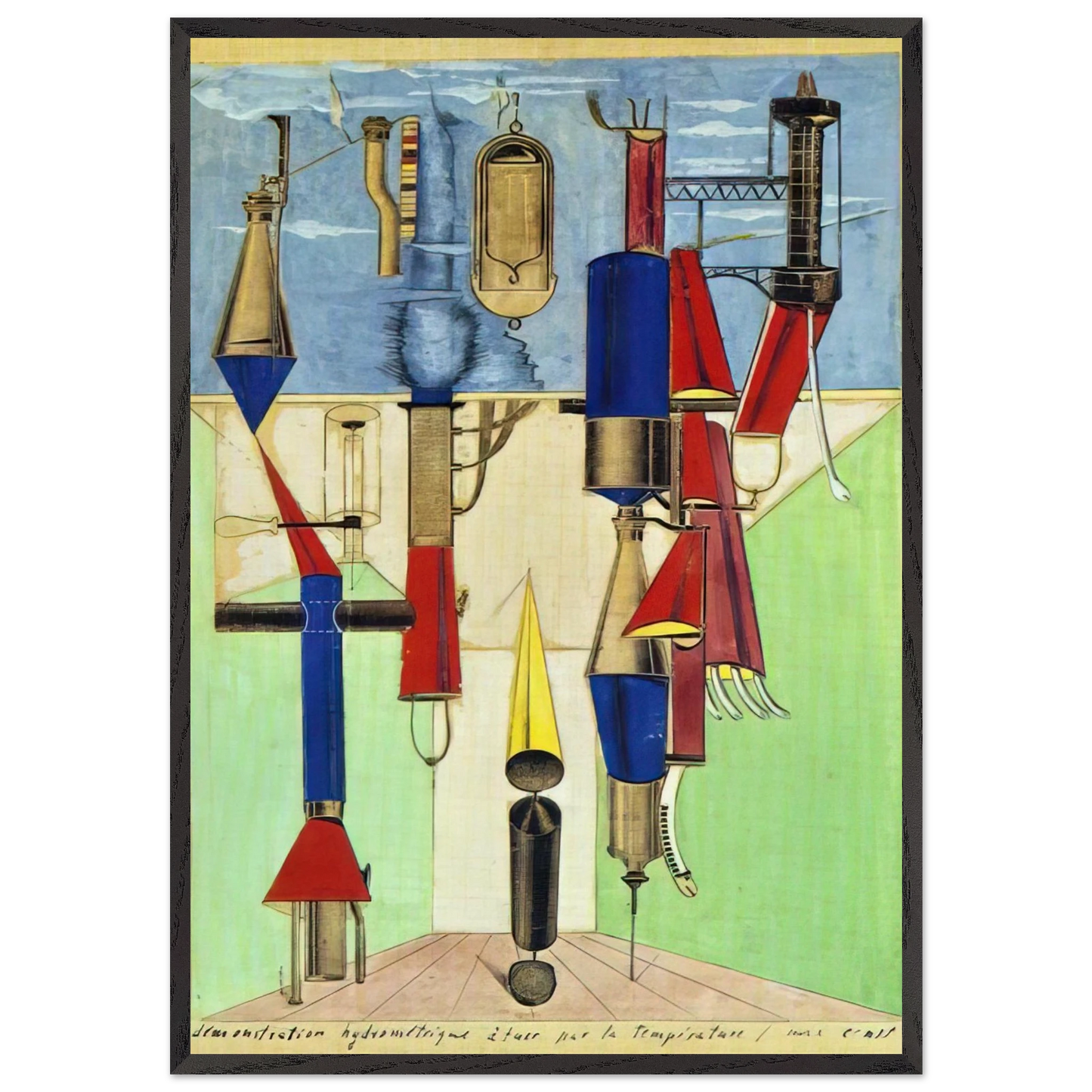 Hydrometric Demonstration - Max Ernst Framed Art Print – Black Wooden Frame - Default Title - -Framed Art Print