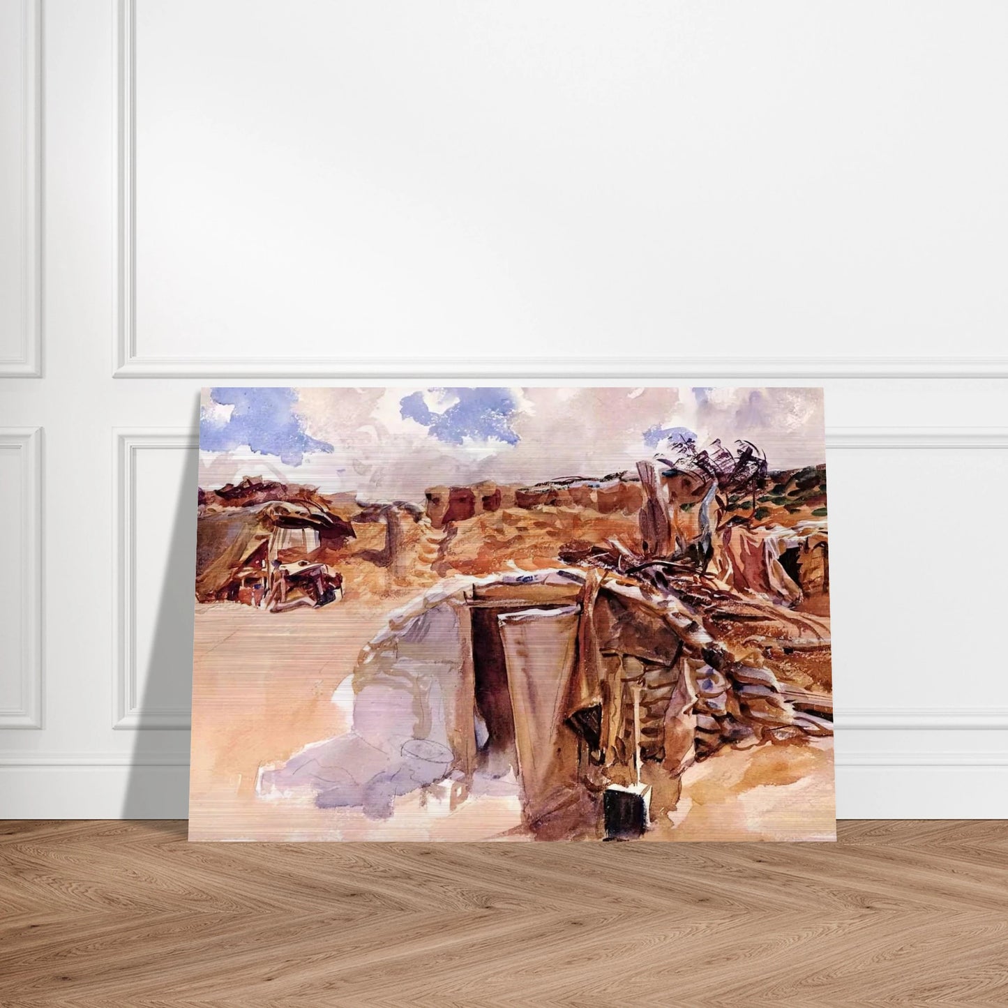 Dugout - John Singer Sargent Brushed Aluminum Print - 70x100 cm / 28x40 inches | John Singer Sargent Aluminum Print | John Singer Sargent Prints