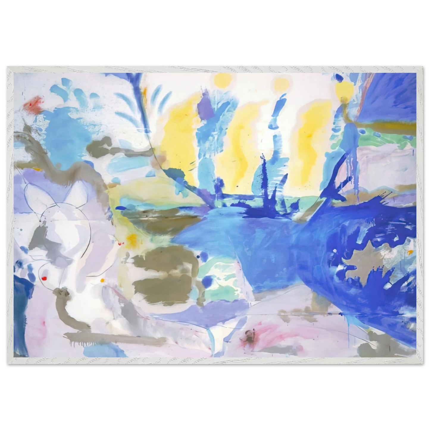 Helen Frankenthaler - Basque Beach - 1958 Wall art - 28x43  cm / XL (11x17 inches) - Fine Art Poster - -