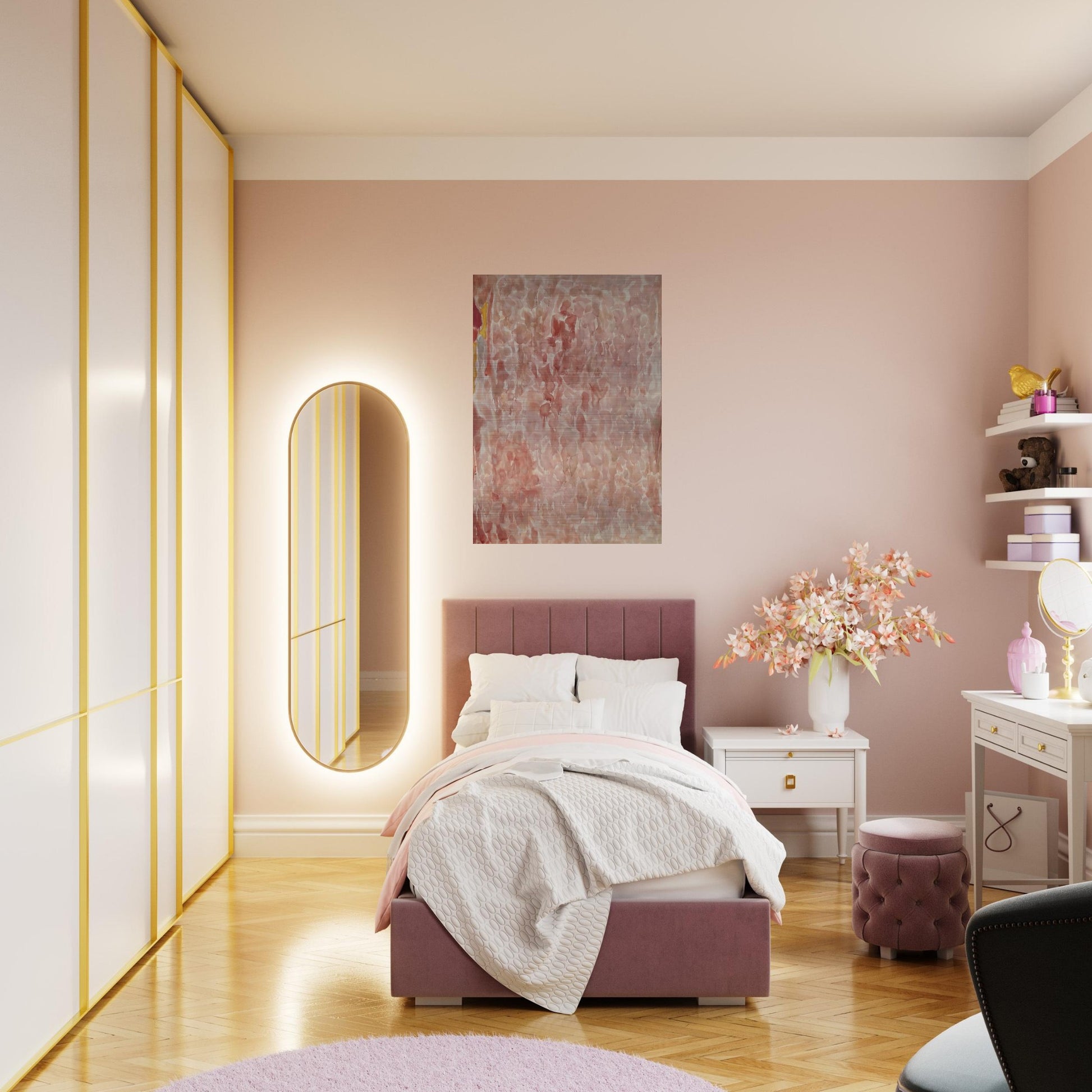 Red and Pink - Sam Francis Brushed Aluminum Print - 70x100 cm / 28x40 inches | Sam Francis Aluminum Print | Sam Francis Prints