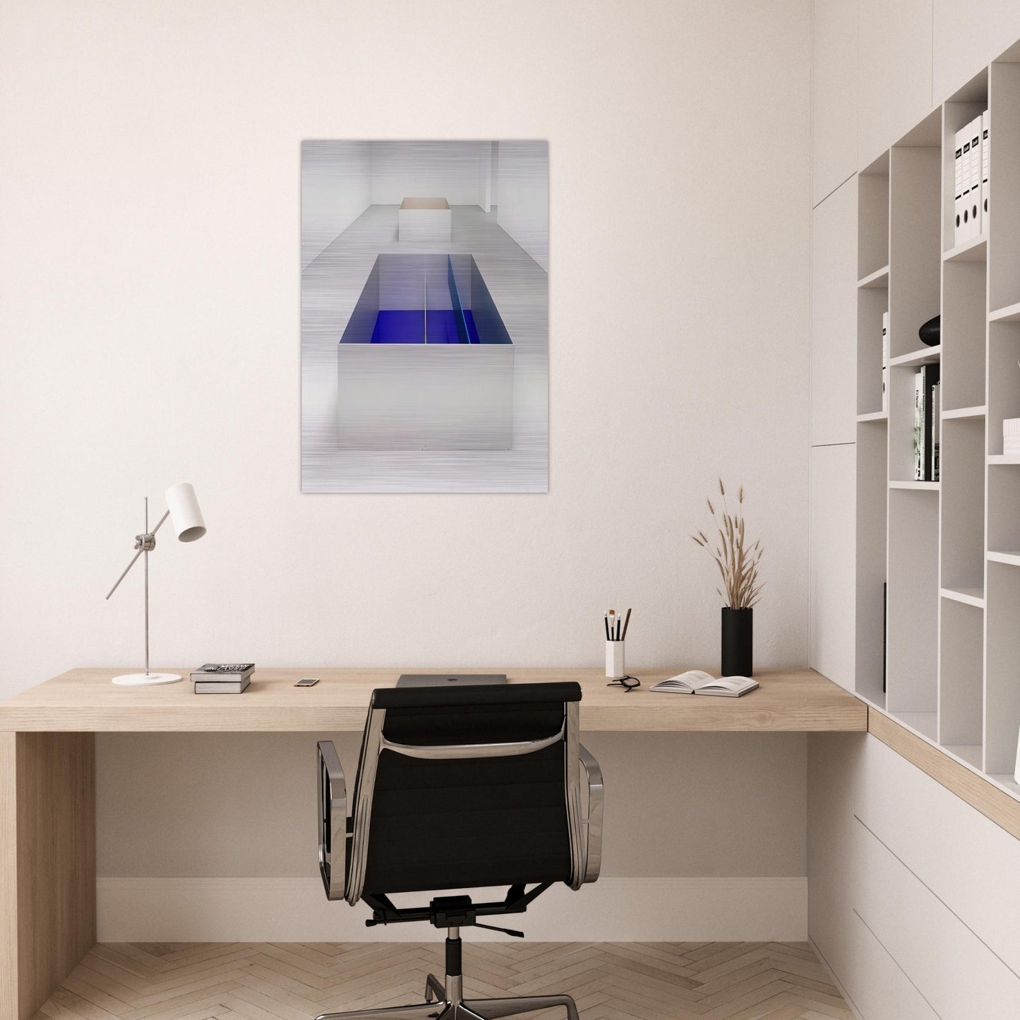 Untitled 89-6 Menziken - 1989 - Donald Judd Brushed Aluminum Print - 70x100 cm / 28x40 inches | Donald Judd Aluminum Print | Donald Judd Prints