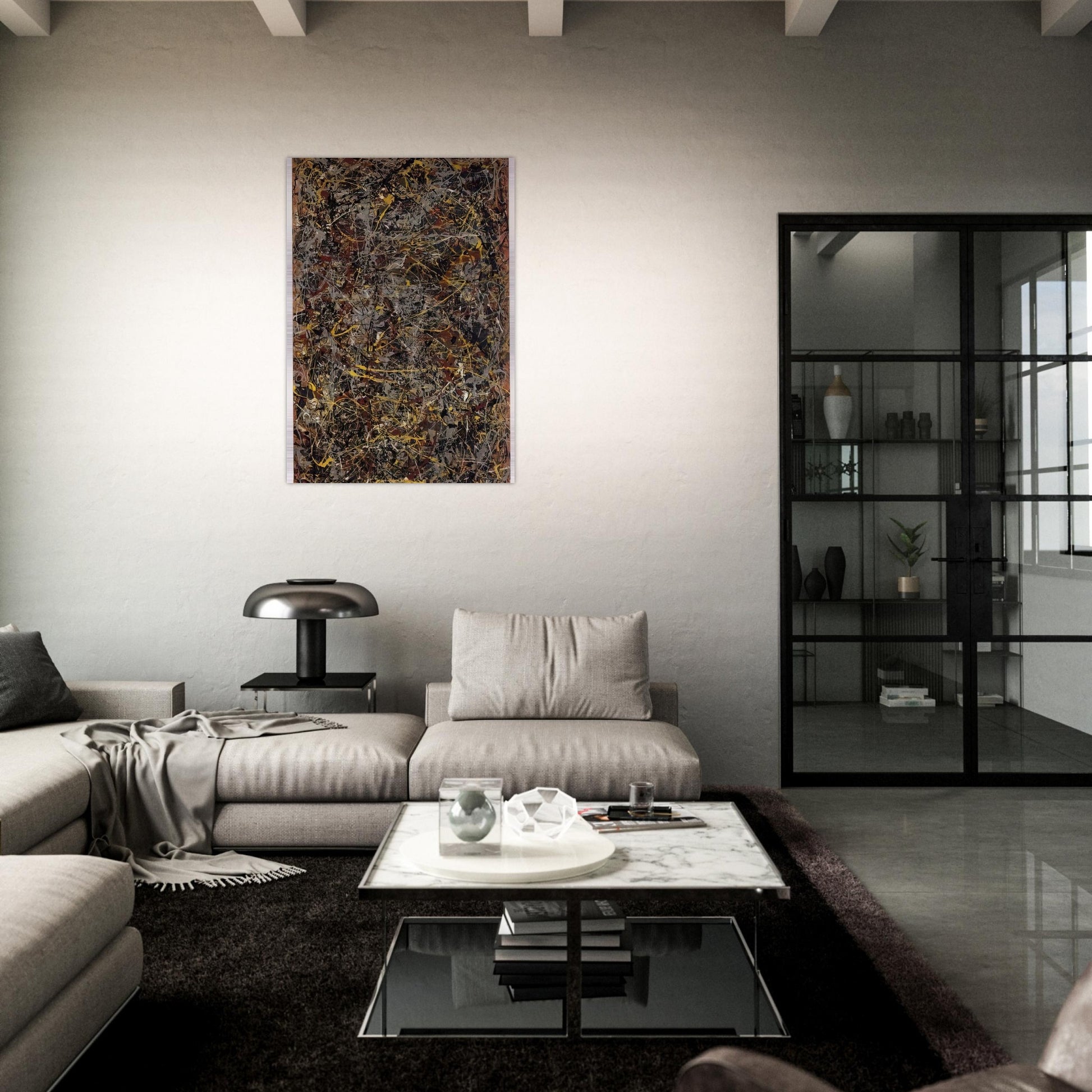 NUMBER 5 1948 1 - Jackson Pollock Brushed Aluminum Print - 70x100 cm / 28x40 inches | Jackson Pollock Aluminum Print | Jackson Pollock Prints