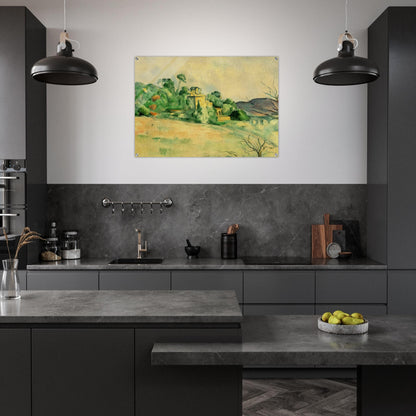 Landscape at Midday - Paul Cézanne Acrylic Print - 70x100 cm / 28x40″ inches | Paul Cézanne Wall Art | Paul Cézanne Prints