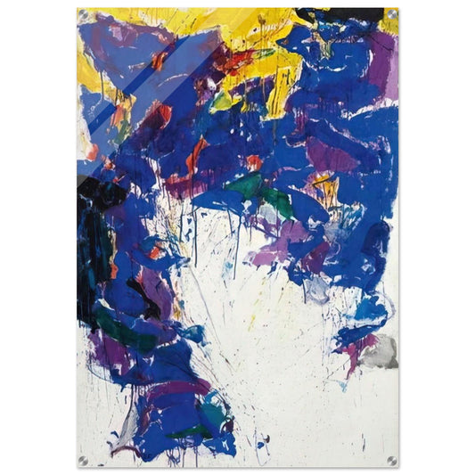 Violet Yellow and White - Sam Francis Acrylic Print - 70x100 cm / 28x40″ inches
