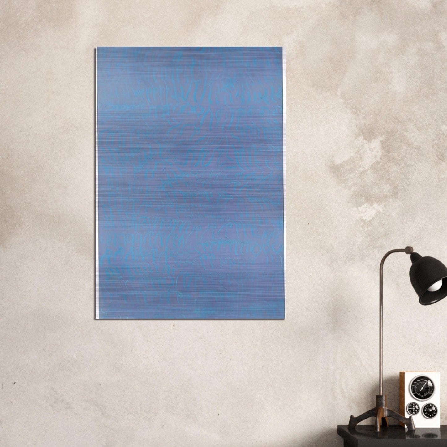 Azzurro turchese - 1964 - Carla Accardi Brushed Aluminum Print - 70x100 cm / 28x40 inches | Carla Accardi Aluminum Print | Carla Accardi Prints